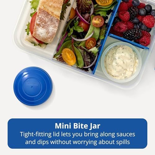 Rubbermaid Pack & Go 1.48 L Bento Create, 2-Pack, Meal Prep Containers with Compartments and Dividers