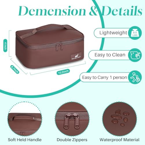 NOL Insulated Lunch Bag for Adults – Compact Cooler Lunch Box with Food-Grade Lining, Waterproof Lunch Bag for Work, Travel | Portable Thermal Meal Tote with Handle, Coffee