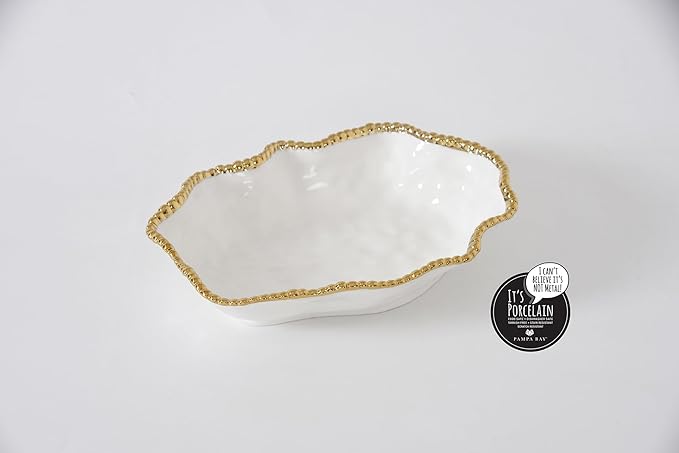 Pampa Bay Golden Salerno, Serving Bowl, 12" x 9" x 3"