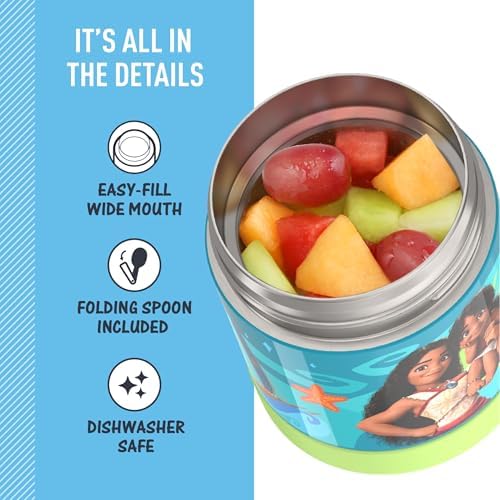 THERMOS FUNTAINER Kids Food Jar with Spoon, 10oz, Moana