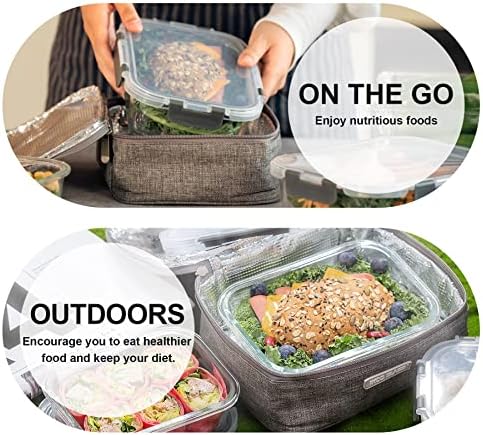 coccot Glass Food Storage Containers with Lids Airtight, Glass Meal Prep Containers for Lunch Food, Container Set, Easy to Open& Close/Microwave,Oven,Freezer,Dishwasher Safe/Leak-Proof（20 Pieces）