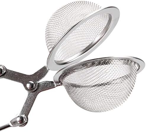 Snap Ball Tea Strainer, JEXCULL 3 Pack Premium Stainless Steel Tea Strainer with Handle for Loose Leaf Tea Fine Mesh Tea Balls Filter Infusers (Normal)