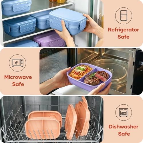 Bento Box Adult with Insulated Lunch Bag - 3 Stackable Leak-Proof Lunch Box