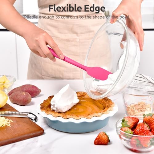 U-Taste Silicone Spoon Spatula, 600°F High Temp Spoonula, 11.38", Rosy Pink