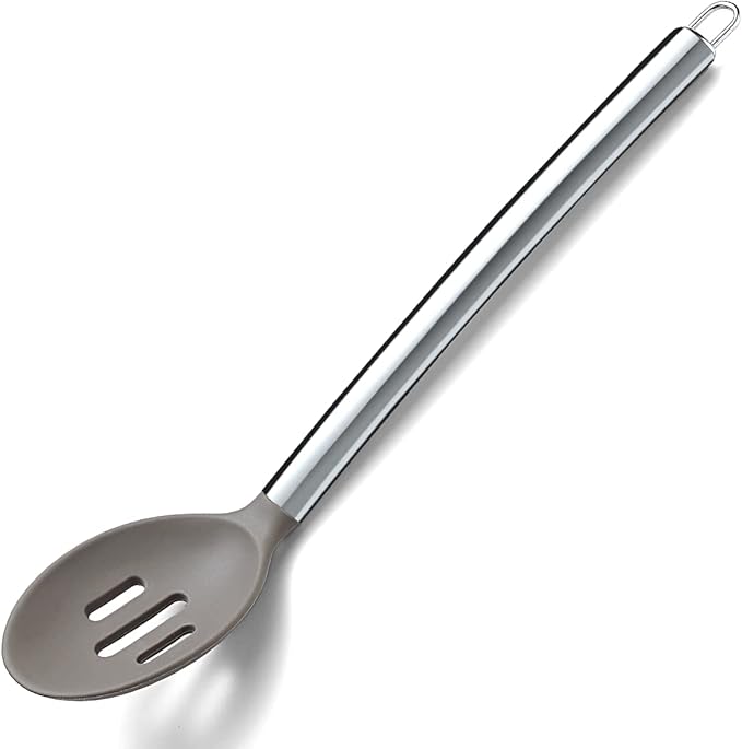 Berglander Cooking Spoon, Non-stick Silicone Slotted, Basting Spoon For Cooking, Kitchen Serving Dishwasher Safe, Easy to Clean