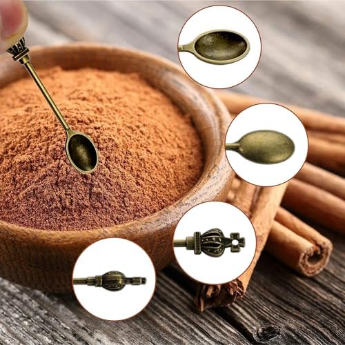 12-Pack Mini Spoons Metal Tiny Shovels 2.19-Inch Small Medicine Spoon