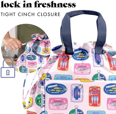 Fit & Fresh Cromwell Cinch Insulated Lunch Bag for Women w/Containers