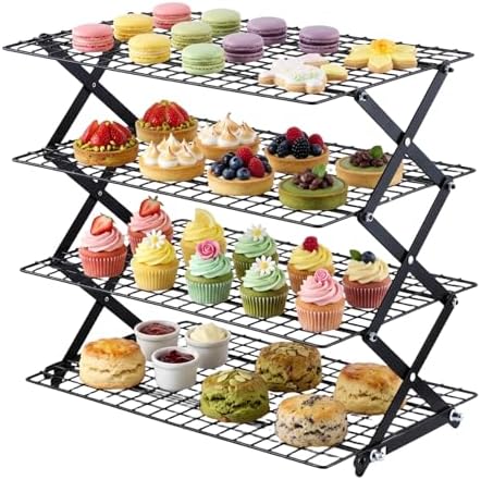 ShellKingdom 4 Tier Collapsible Cooling Rack, Outdoor Camping Picnic Shelf