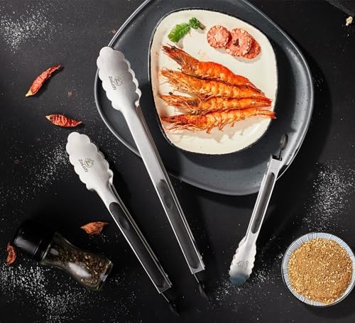 Kitchen Tongs Set, 3 PCS, 12, 9 & 7 Inch