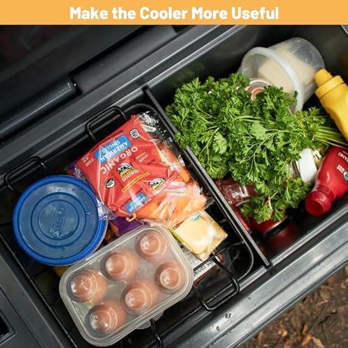 35/45 QT Cooler Basket, Compatible with YETI Tundra 35/45, Stainless Steel Storage Wire Cooler Rack, Black, 1 Pack