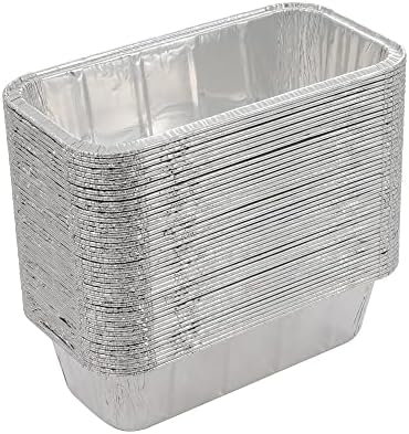 Waytiffer Loaf Pans [100 Pack] 2Lb Heavy Duty Disposable Aluminum Foil Premium Bread Tins Standard Size - 8.5" X 4.5" X 2.5" Perfect for Homemade Cakes & Breads