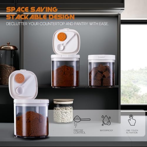 LivLab Mker Airtight Brown Sugar Container with Magnetic Spoon & Keeper