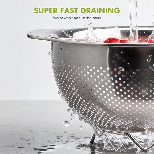 Greentainer Stainless Steel Colander with Handle (3.5QT)