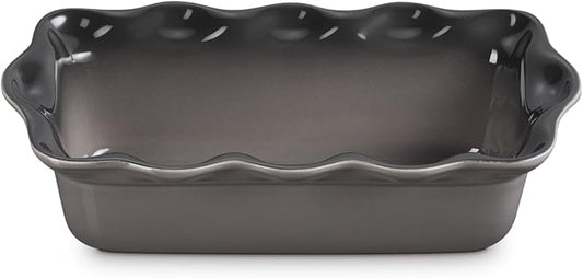 Le Creuset Stoneware Heritage Fluted Loaf Pan, 9", Oyster