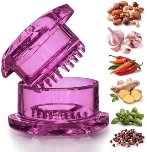 NexTrend Garlic Twister 4th Gen, purple manual garlic mincer for ginger, herbs and nuts