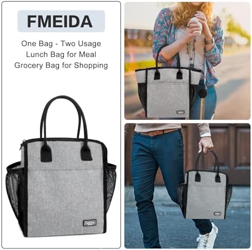 Insulated Lunch Bag Women, 12L Large Thermal Snack Bag Reusable Cooler Tote