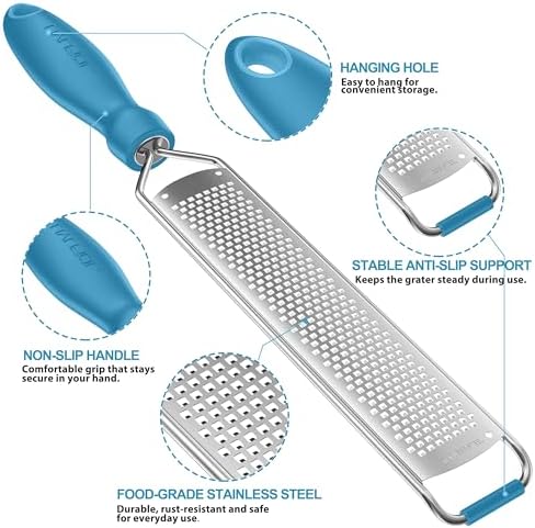Lemon Zester Grater, Stainless Steel Zester Grater with Handle