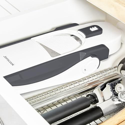 Safe Mandoline Slicer for Kitchen, 5 in 1 Multi Food Chopper, Potato Slicer