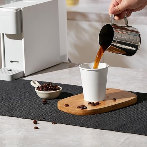 JOLLY PARTY 300Pack 8oz Disposable Paper Coffee Cups White Hot Coffee Cups