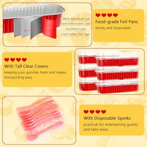 LNYZQUS Mini Loaf Pans with Lids, 6.8oz Cake Tins for Small Bake