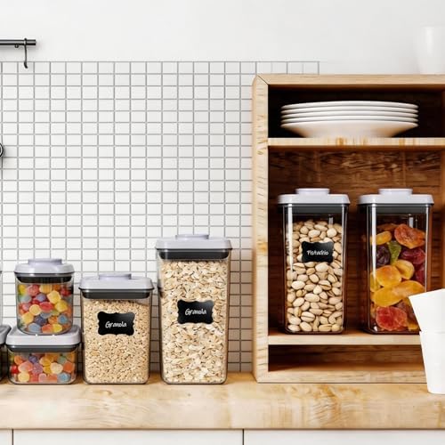 Pop Push Button Airtight Food Storage Containers 6 Set