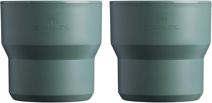 STANLEY Stay-Hot Stacking Camp Cup 10 oz | Press In Drink Through Lid | Cup for Coffee, Tea and Drinks | Insulated Stainless Steel Coffee Mug | BPA-Free
