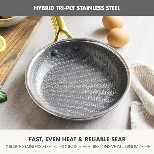 GreenPan Hybrid 8" Stainless Steel Frying Pan, Ceramic Nonstick Skillet