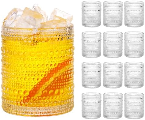 Moretoes Hobnail Drinking Glasses Set of 12