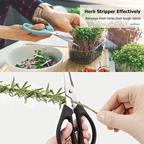 iBayam 3-Color Stainless Steel Dishwasher Safe Kitchen Shears Food Scissors