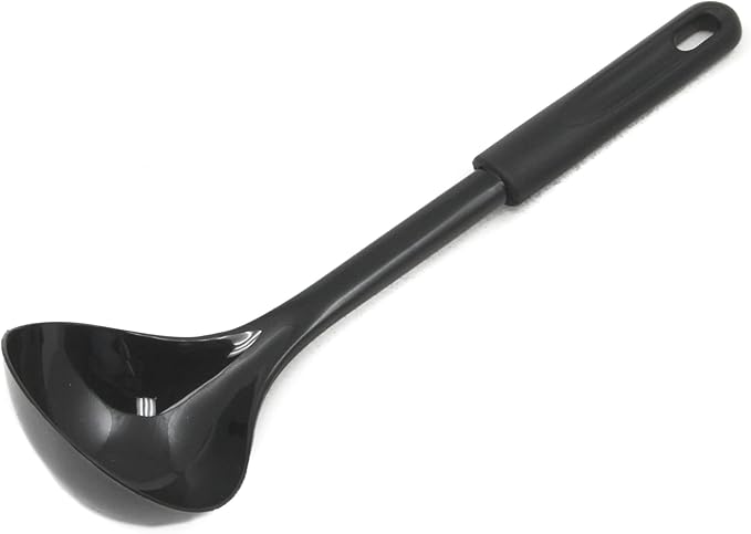 Chef Craft Basic Nylon Cooking/Serving Ladle, 12 inch, Black
