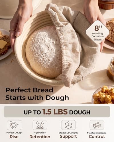 5QT Enameled Cast Iron Sourdough Bread Oven & Starter Kit, White