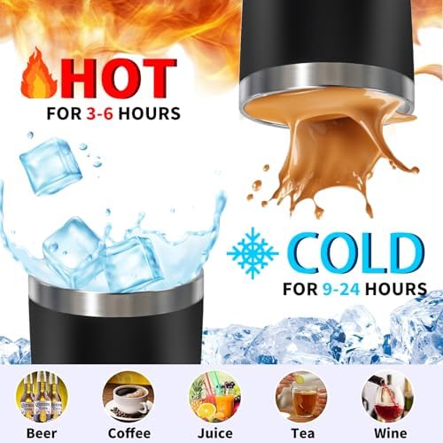 HAOLI 36 Pack Bulk 20oz Stainless Steel Tumblers, Lids & Straws, Black
