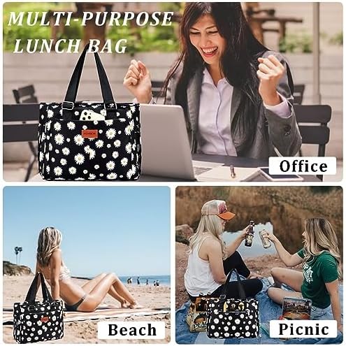HSHRICH Insulated Lunch Bag Women - Large Tote Lunch Box For Work