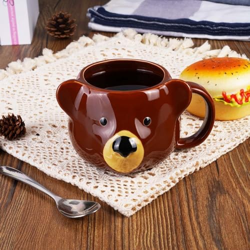 Bear Mug, Cute Ceramic Coffee Mug, 14 oz