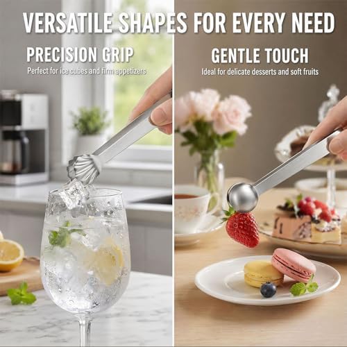 Mini Serving Tongs, 4.9 Inch, 5 Pack,Cute Unique Tiny Tongs