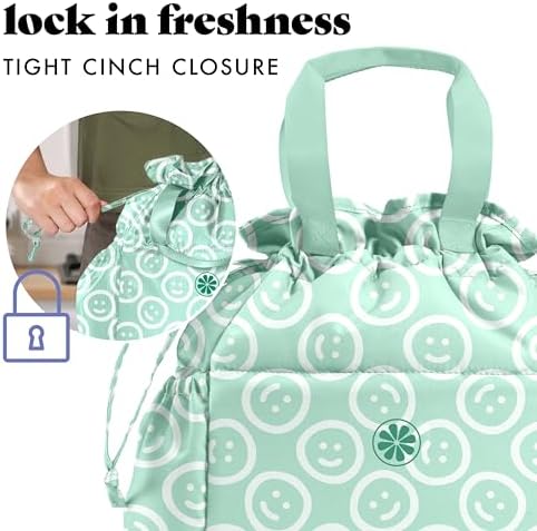 Fit & Fresh Cromwell Cinch Insulated Lunch Bag for Women w/Containers