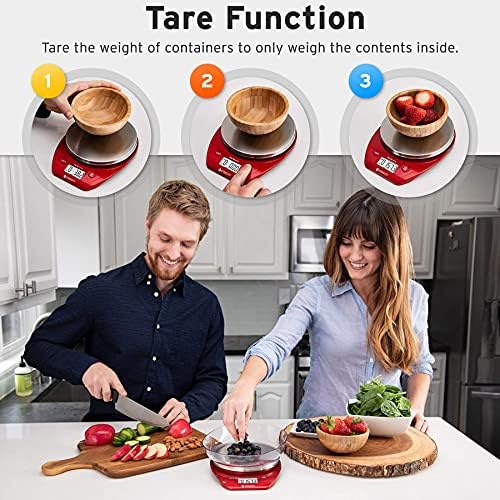 Etekcity Food Kitchen Scale with Bowl, 0.1g, Grams and Ounces
