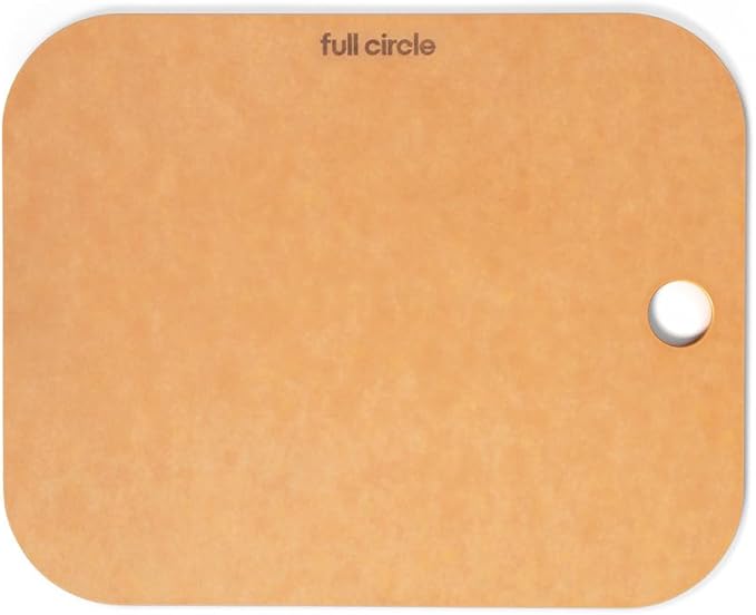 Full Circle Chop To It Quick Prep Cutting Board – Small Size 8x10" – Dishwasher Safe, Reversible & Lightweight, Naturally Bonded Kraft Paper