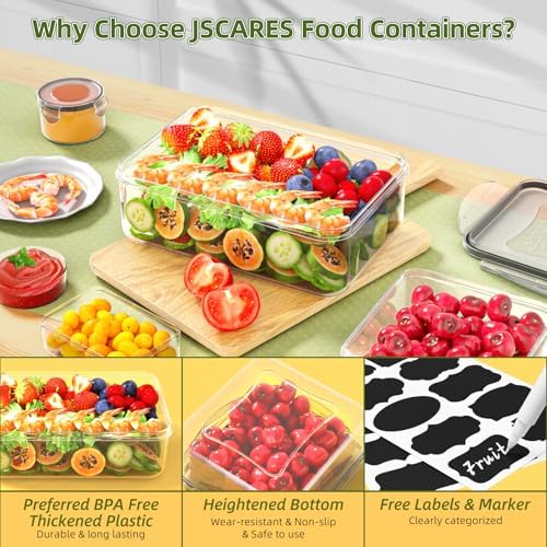 50 PCS Food Storage Containers with Lids Airtight (25 Lids & 25 Containers)
