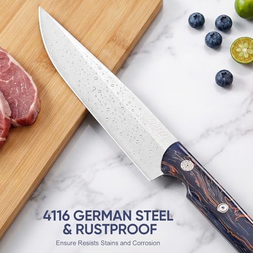 Topfeel 3-Piece Kitchen Knife Set, 5Cr15MoV High Carbon Stainless Steel