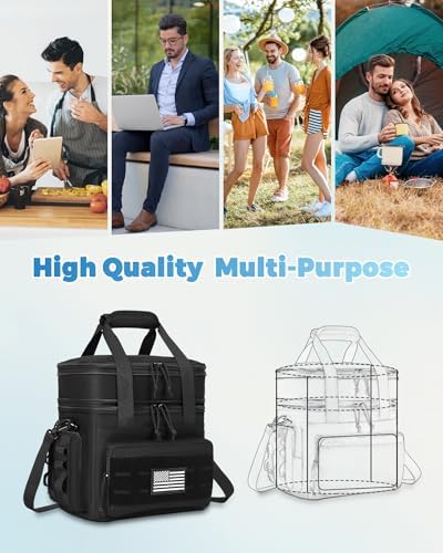 holuxer Lunch Bag & Lunch Box for Men - Tactical XLarge Soft
