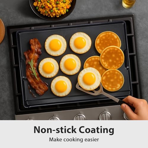 Utheer 16.3 x 13 Inch Cast Iron Aluminum Griddle for Gas Grill & Stove Top