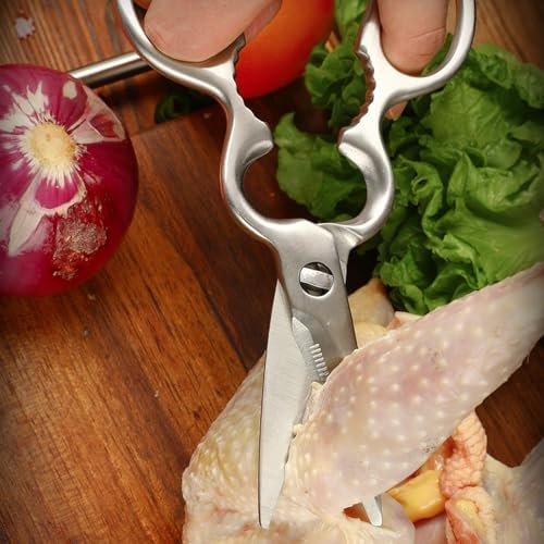 Detachable Kitchen Shears Full-Steel Forged Scissors Mirror-Polished Finish