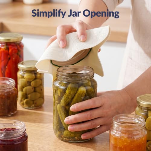 NiHome Silicone Jar Opener Gripper Pads, 6 In for Seniors, Morandi, 4PC