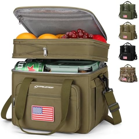 Maelstrom 23L Insulated Lunch Box, Expandable Double Deck Cooler Bag