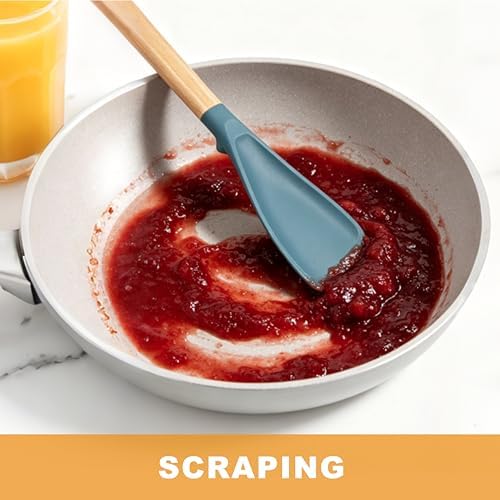 2 Pack Silicone Cooking Spoon for Nonstick Cookware, Silicone Spatula Spoon