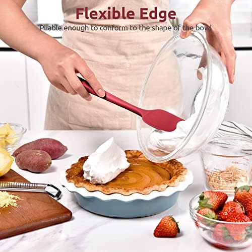 U-Taste Silicone Spoon Spatula, 600°F High Temp Scoop Spoonula, 11.38", Red