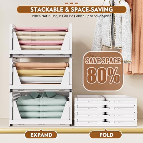 5 Pack Closet Organizer Basket, Closet Organizers and Storage, Yellow