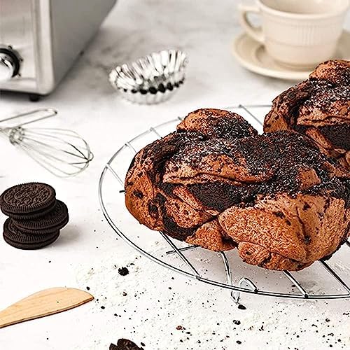 TamBee 9 Inch Round Cooling Racks for Cooking and Baking 304 Stainless Steel Cooling Racks Baking and Cooling Steaming Rack w Stand Cookware for Air Fryer Pressure Cooker Canning