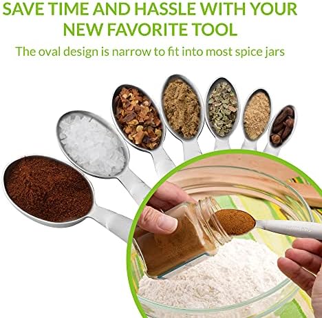Spring Chef Stainless Steel Measuring Spoons Set of 7 with Leveler